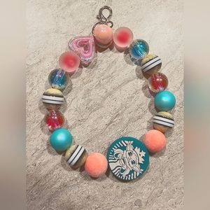 Starbucks Baby Yoda keychain wristlet/car charm Starwars